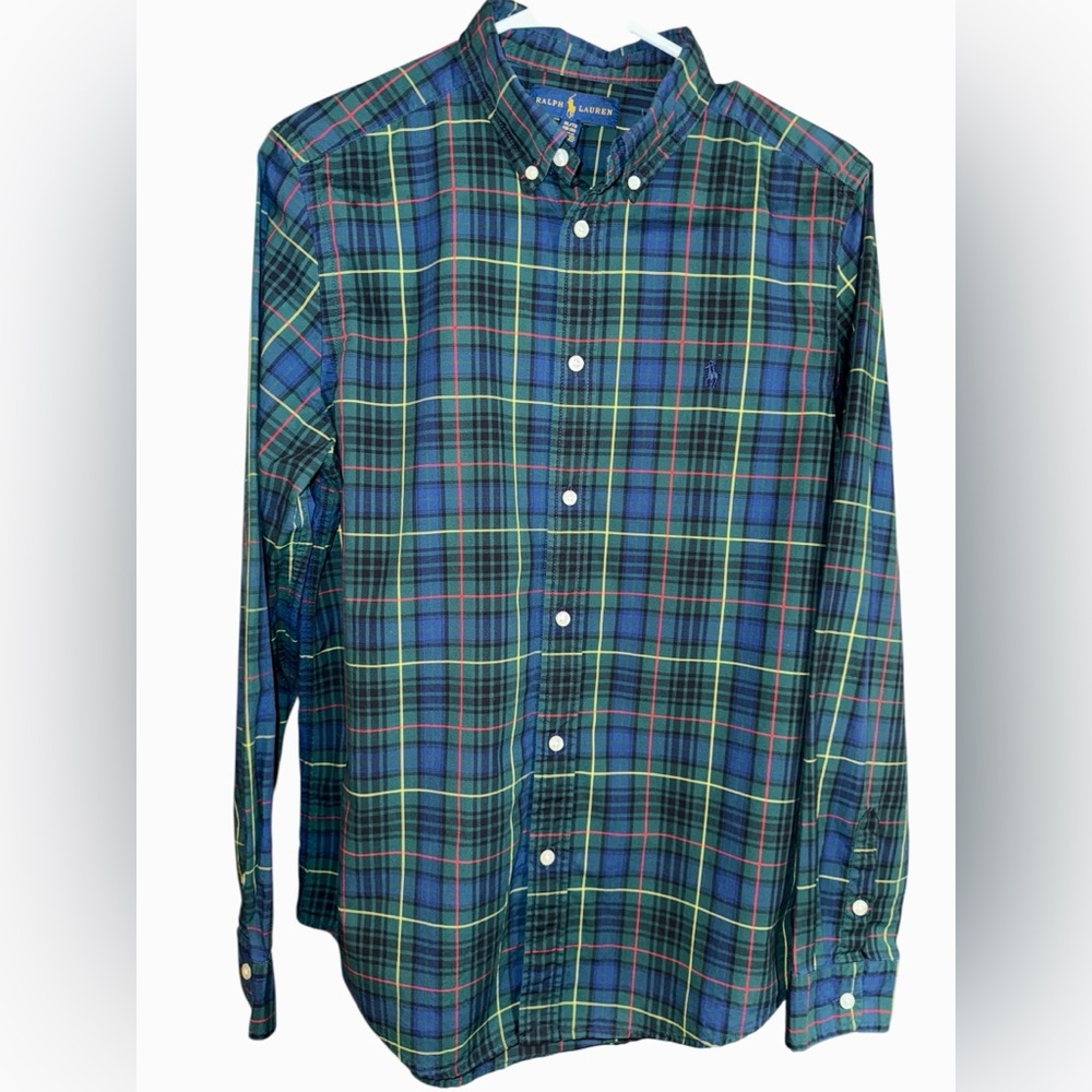Ralph Lauren Green Button Down, Boys Size XL (18/20)